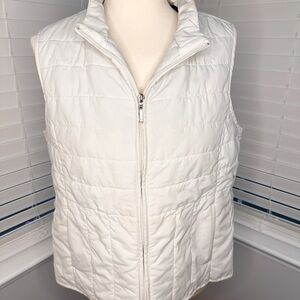 Relativity Women's Ivory Quilted Vest EUC